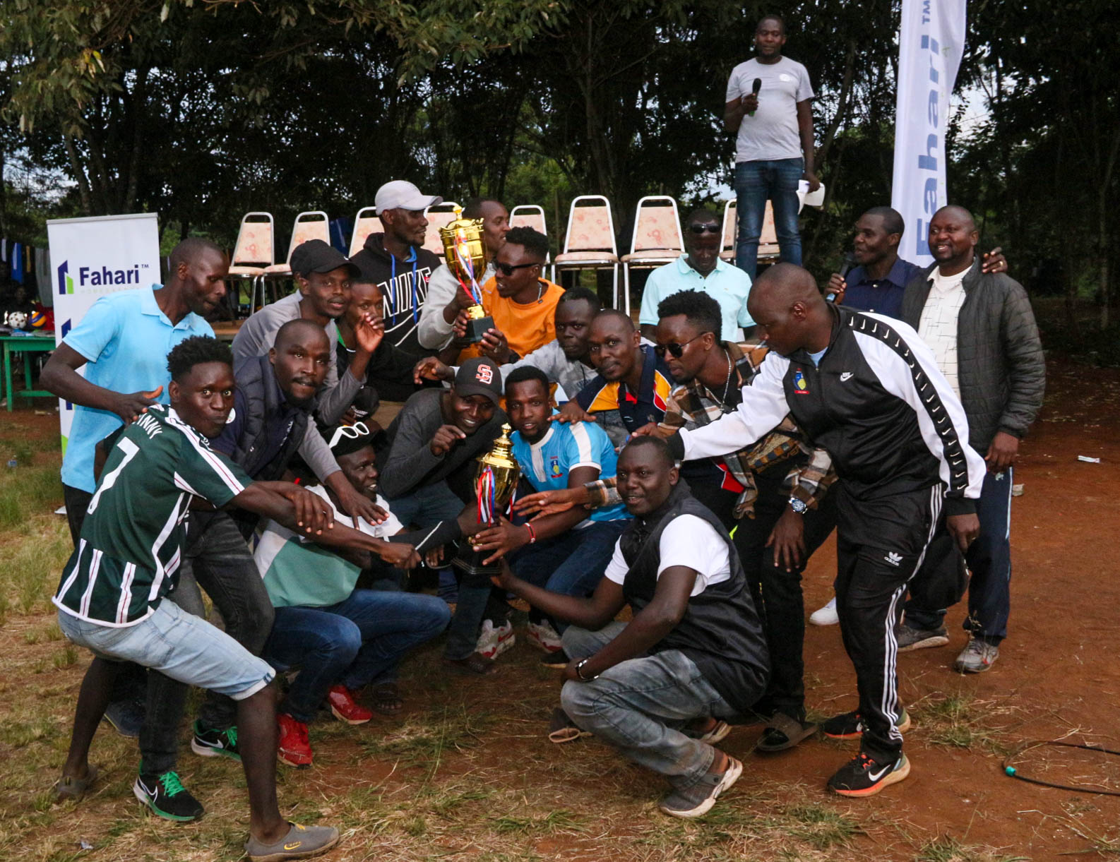 Team celebrating victory